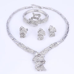 Carol Jewelry Women's Necklace Set - Premium Rhinestone Studded - dealskart.com.au