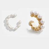 2020 New Fashion Pearl Ear Cuff Bohemia Stackable C Shaped CZ Rhinestone Small Earcuffs Clip Earrings for Women Wedding Jewelry - dealskart.com.au