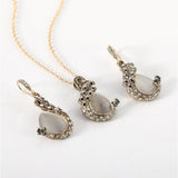 Women's Rose Gold Toned Crytsal Studded Jewelry Set - dealskart.com.au