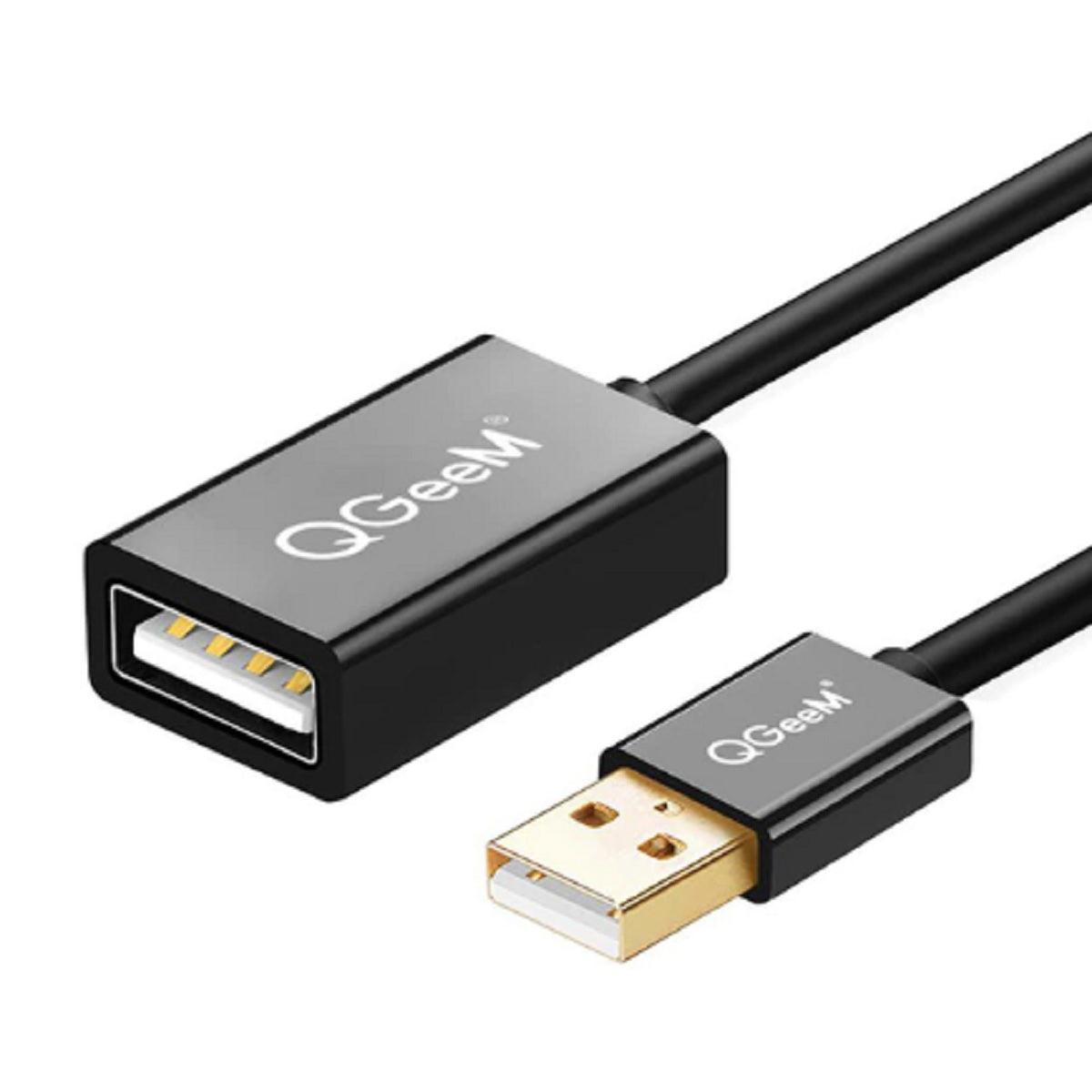 QGeeM USB 3.0/ 2.0 Male to Female Cable Extension - 5 Gbps High Speed - dealskart.com.au