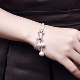 Qilesen Silver Finished Beaded Jewelry Set - Silver Threads - dealskart.com.au