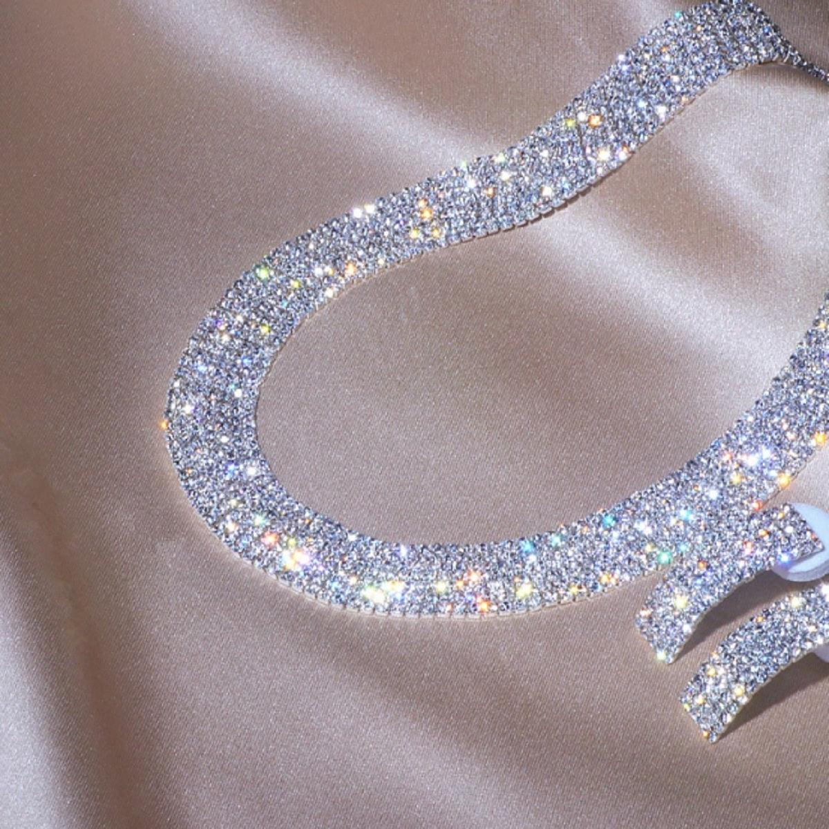 Women's Bridal Collection Necklace Set - Crystal Embellished - dealskart.com.au