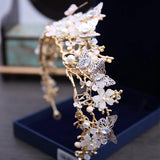 Women's Elegant Rhinestone Studded Jewelry Set - With Tiara - dealskart.com.au