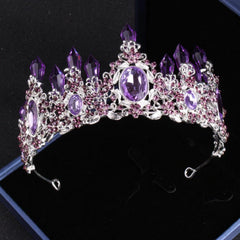 Exquisite Women's Crystal Studded Necklace Set - With Tiara - dealskart.com.au