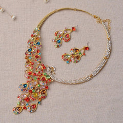 Women's Exquisite Looking Necklace Set - Rhinestone Embellished - dealskart.com.au