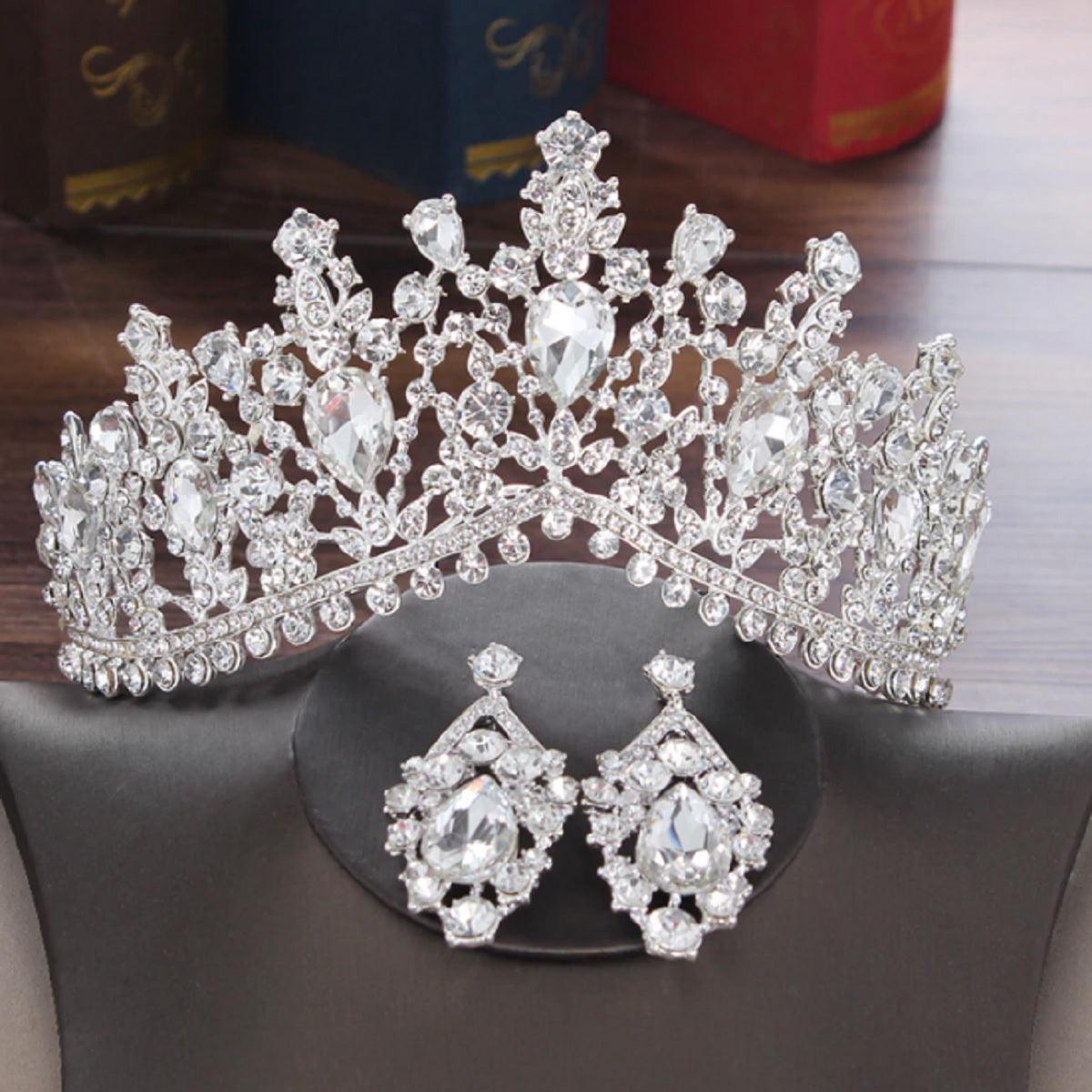 Women's Genuine Rhinestone Studded Bridal Jewelry Set - dealskart.com.au