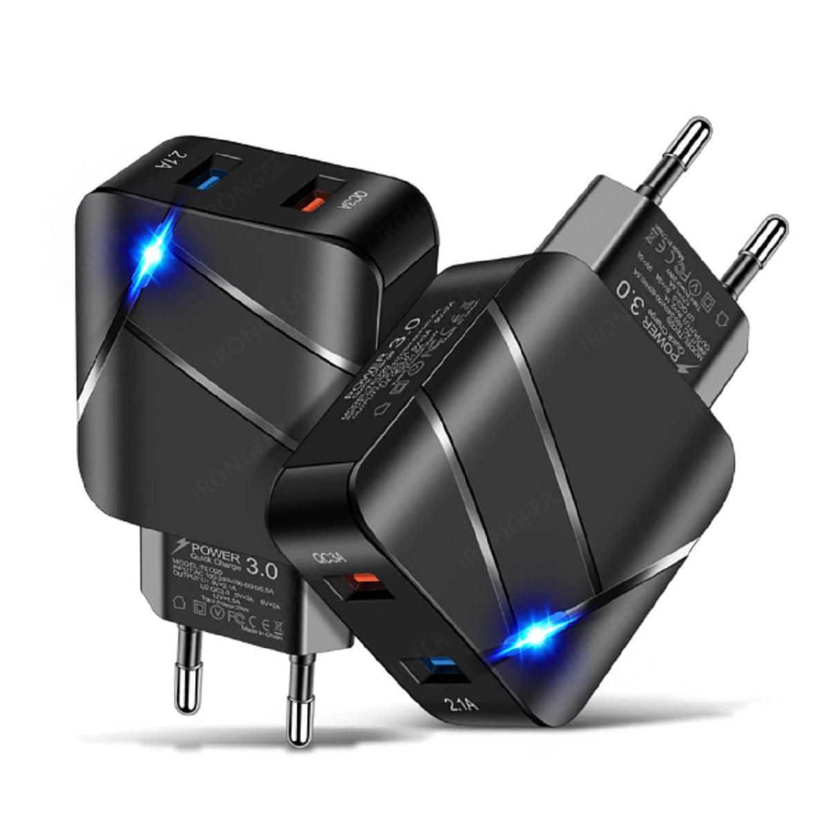 Dual Output Fast Charging USB Adapter - 28W Fast Charging - dealskart.com.au