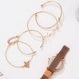 5Pcs Women’s Fashion Luxury Watch and Bracelet Set - dealskart.com.au