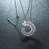 Shimmery Finished Zirconia Crystal Studded Pendant Set - dealskart.com.au