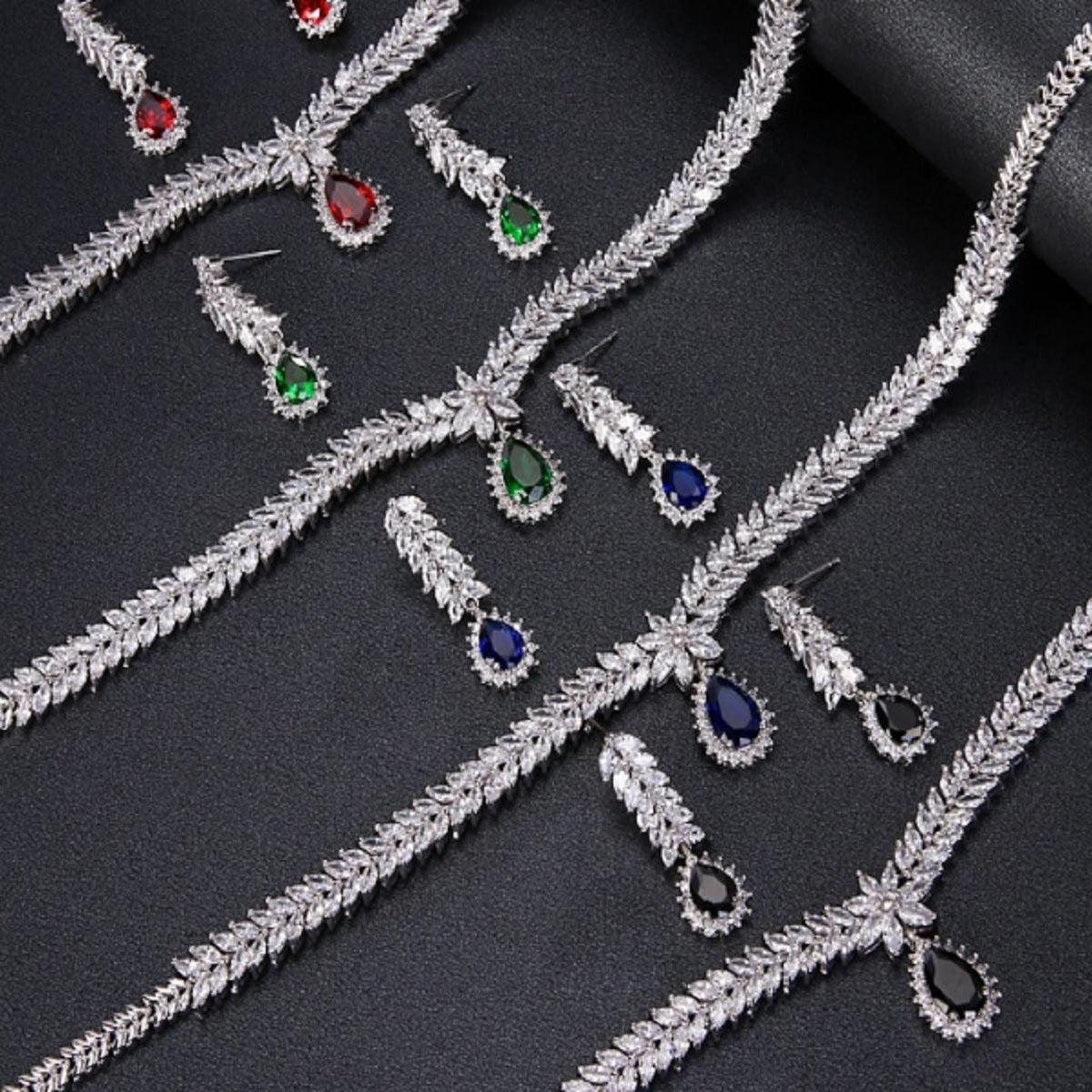 Women's Exclusive Designer Necklace Set - Zirconia Studded - dealskart.com.au