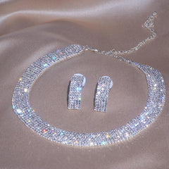 Women's Bridal Collection Necklace Set - Crystal Embellished - dealskart.com.au