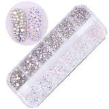 3D Glitter Rhinestone Nail Art Crystals - 12 Boxes/ Set - dealskart.com.au