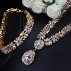 Women's Exclusive Necklace Set - Dubai Gold/ Silver Plated - dealskart.com.au