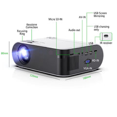 ThundeaL TD60 Mini Portable Projector - Wifi Enabled - dealskart.com.au