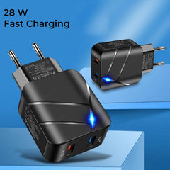 Dual Output Fast Charging USB Adapter - 28W Fast Charging - dealskart.com.au