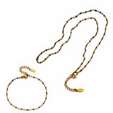 Modish Styled Women's Enamel Beaded Chain Jewelry Set - dealskart.com.au