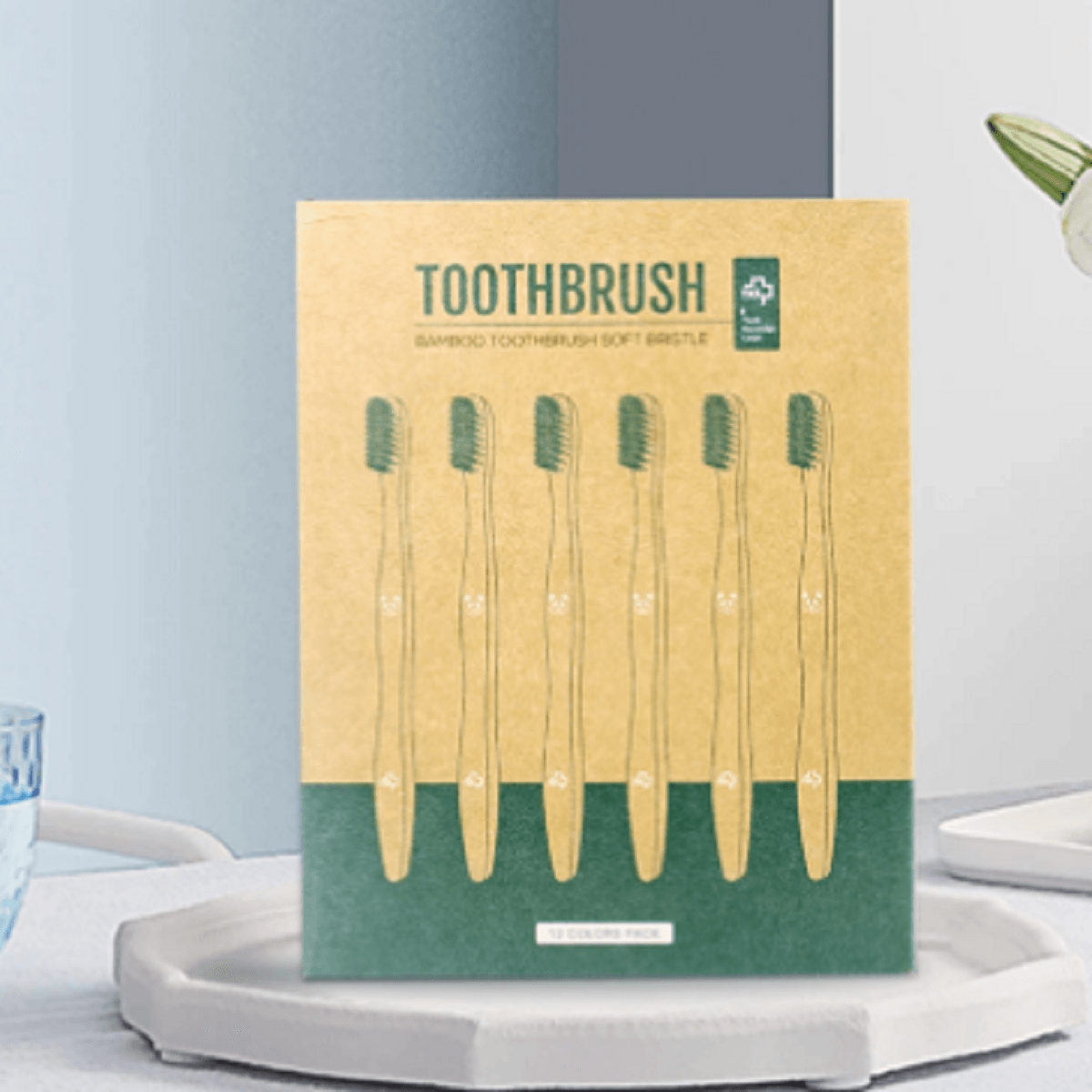 Eco-Friendly Bamboo Made Sensitive Toothbrush - 12 Pcs - dealskart.com.au