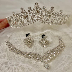 Women's Genuine Rhinestone Studded Bridal Jewelry Set - dealskart.com.au