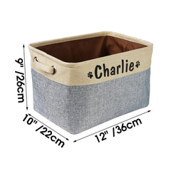 Pet Accessories and Supplies Personalised Storage Basket - dealskart.com.au