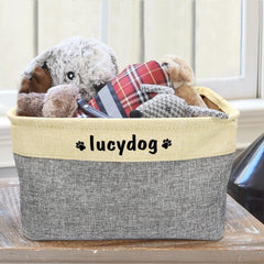 Pet Accessories and Supplies Personalised Storage Basket - dealskart.com.au