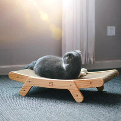 Pet Accessories- Cat’s Solid Wood Corrugated Cardboard Scratcher - dealskart.com.au