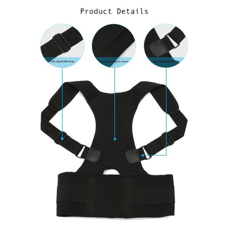 Waist Support- Adjustable Magnetic Posture Back Support Waist Trimmer Belt - dealskart.com.au