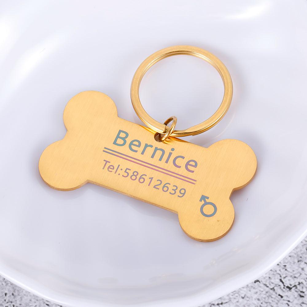 Personalised ID Tag Anti-Lost Key Chain Pendant for Dogs and Pets - dealskart.com.au