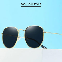 Unisex Vintage Square Metal Frame Sunglasses - dealskart.com.au