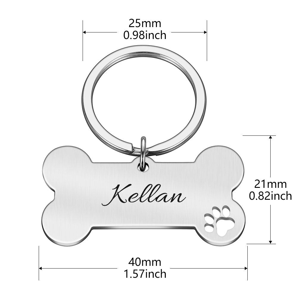 Personalised ID Tag Anti-Lost Key Chain Pendant for Dogs and Pets - dealskart.com.au