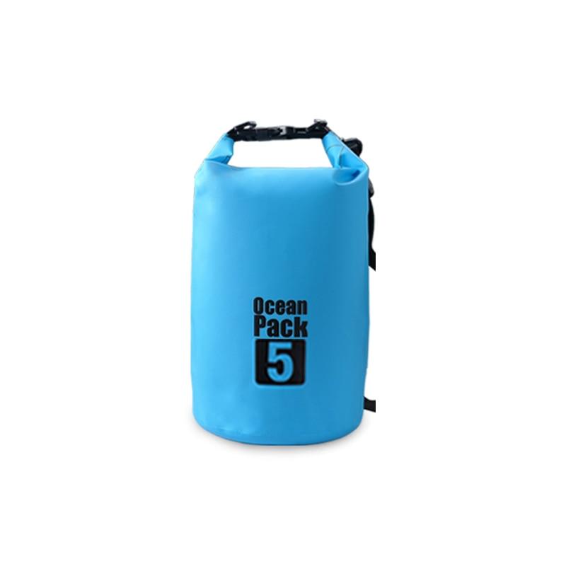 PVC Waterproof Bag 5L 10L 20L Outdoor Swimming Bag Diving Compression Storage Dry Bag For Man Women Kayaking Backpack - dealskart.com.au