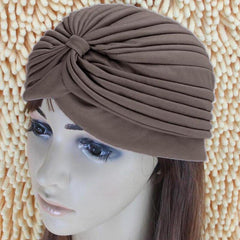 Women Swimming Cap Adjustable Long Hair Ears Turban Pleated Fabric Headwear Bathing Hat Yoga Caps - dealskart.com.au