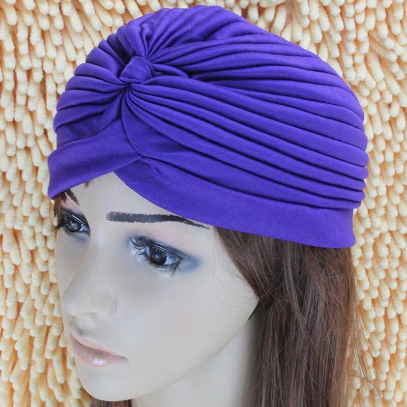 Women Swimming Cap Adjustable Long Hair Ears Turban Pleated Fabric Headwear Bathing Hat Yoga Caps - dealskart.com.au