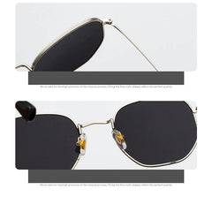 Unisex Vintage Square Metal Frame Sunglasses - dealskart.com.au