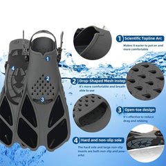 Adjustable Swimming Fins Beginners Watersports Equipment - dealskart.com.au