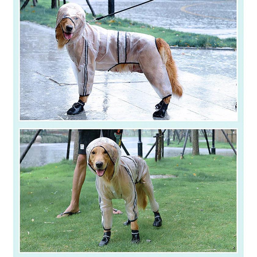 Pet Accessories- Hoopet Transparent Pet Raincoat - dealskart.com.au