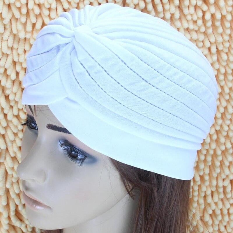 Women Swimming Cap Adjustable Long Hair Ears Turban Pleated Fabric Headwear Bathing Hat Yoga Caps - dealskart.com.au