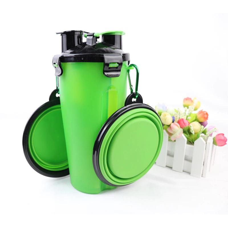 Easy Travel Dog 2-in-1 Water Bottle cum Feeder - dealskart.com.au