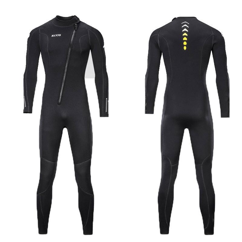 3mm Neoprene Wetsuit with Front Zipper Unisex - Swimming Scuba Diving - dealskart.com.au