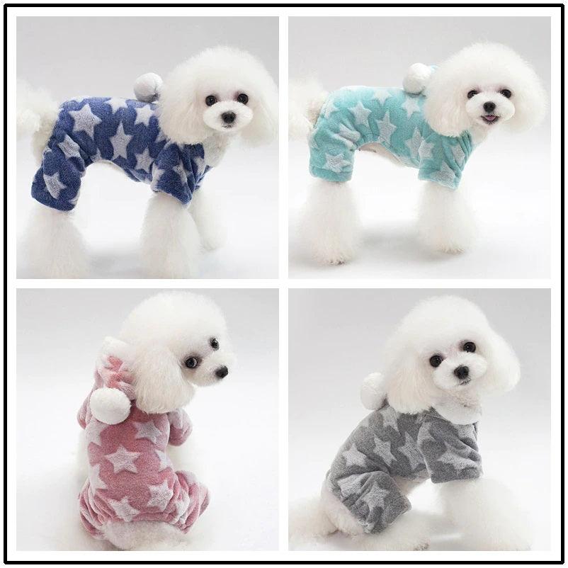 Fleece Pajama Jumpsuit Hoodie for Pets- Cats and Dogs - dealskart.com.au