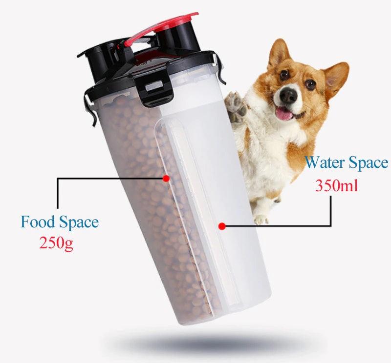 Easy Travel Dog 2-in-1 Water Bottle cum Feeder - dealskart.com.au