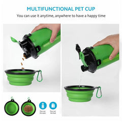 Easy Travel Dog 2-in-1 Water Bottle cum Feeder - dealskart.com.au