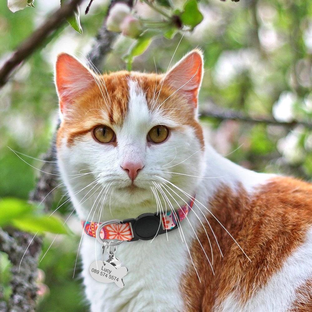 Pet Accessories- Cute Pattered Personalised Collar for Cats - dealskart.com.au