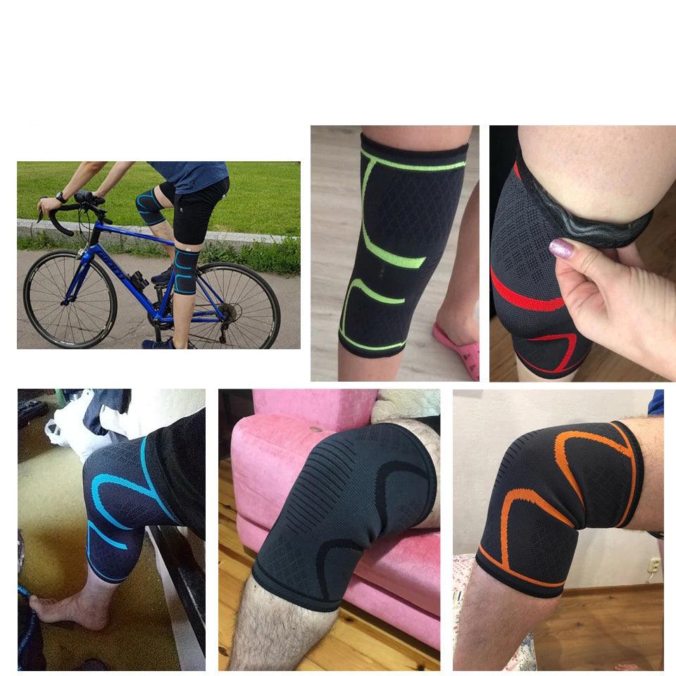 Nylon Compression Sports Elastic Knee Support Braces | Running Cycling Basketball - dealskart.com.au