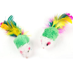 Pet Accessories- Cute Mini False Mouse Feather Toy for Cats - dealskart.com.au