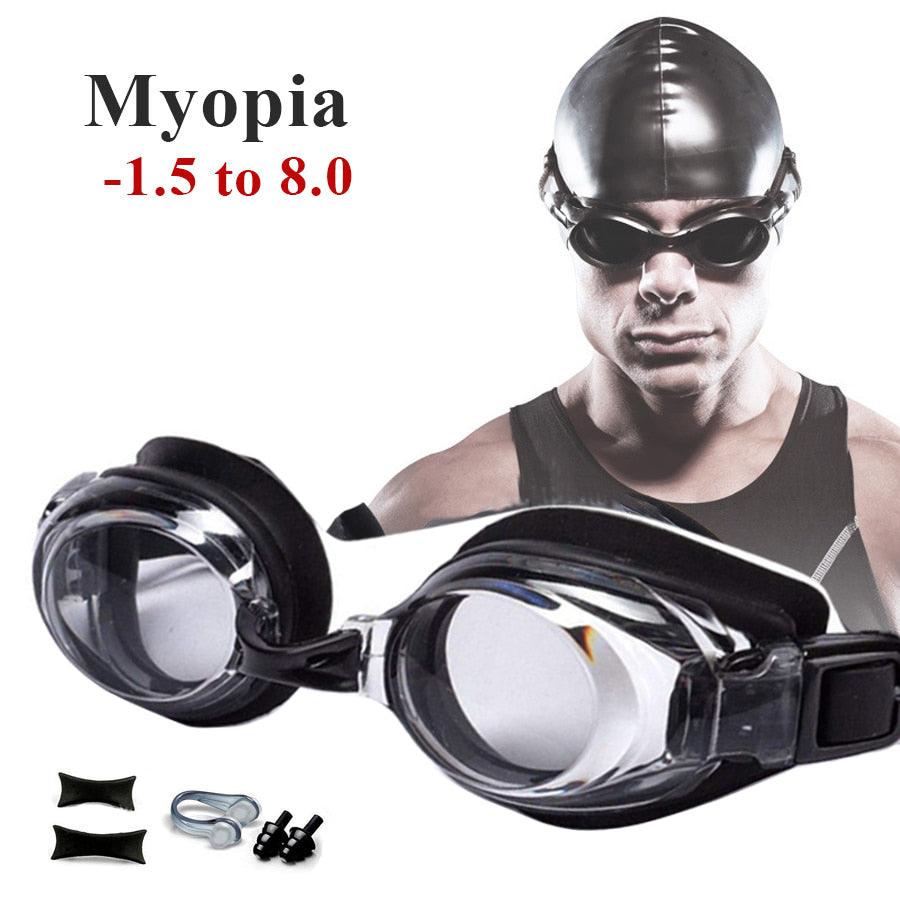 Swimming Googles Myopia Professional Anti-Fog Anti-UV | Unisex - dealskart.com.au