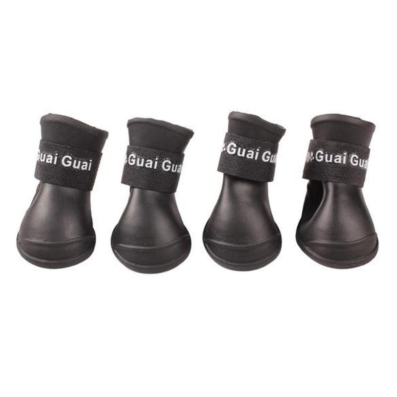 Pet Supplies 4Pcs/Lot Lightweight Pet Anti-Slip, Waterproof Rubber Boots - dealskart.com.au