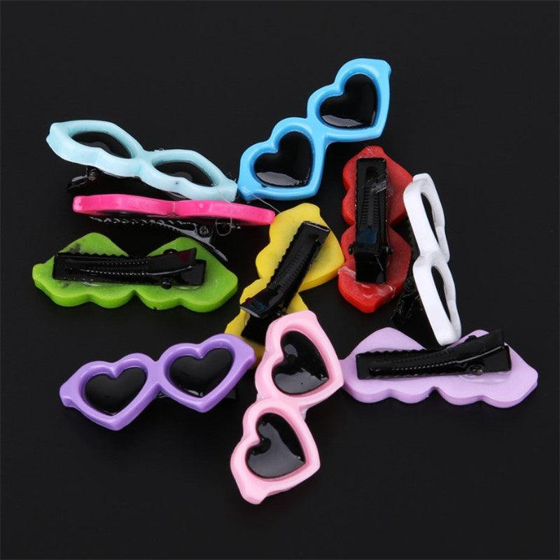 Pet Supplies Cute Heart-Sunglass Hair Pin - dealskart.com.au