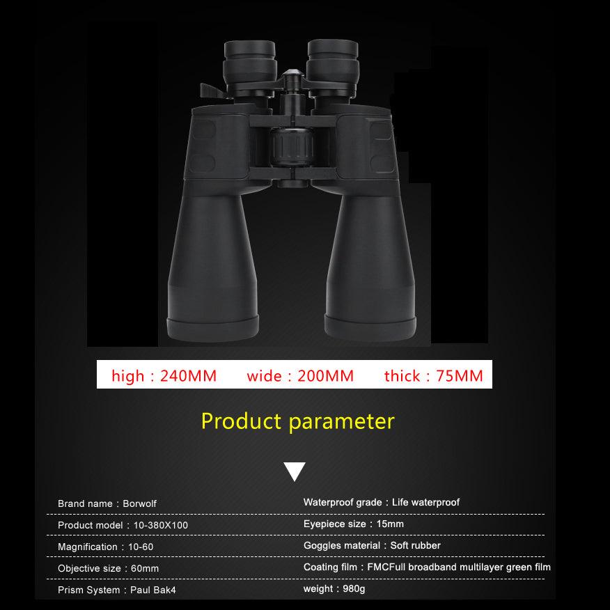 Borwolf 10-380X100 High Magnification Long Range Zoom Professional Binoculars - dealskart.com.au