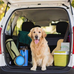 Easy Travel Dog 2-in-1 Water Bottle cum Feeder - dealskart.com.au