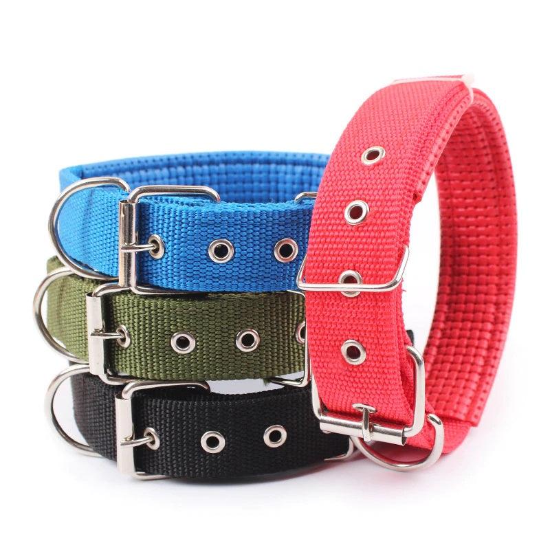 Solid Colour Hook-Belt Nylon Dog Collar - dealskart.com.au